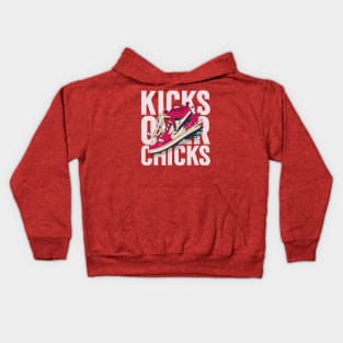 kicks over chicks Kids Hoodie